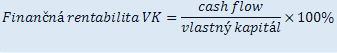 Finančná rentabilita vlastného kapitálu vzorec