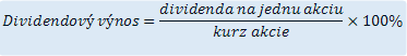 Dividendový výnos vzorec