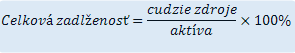 Celková zadlženosť vzorec